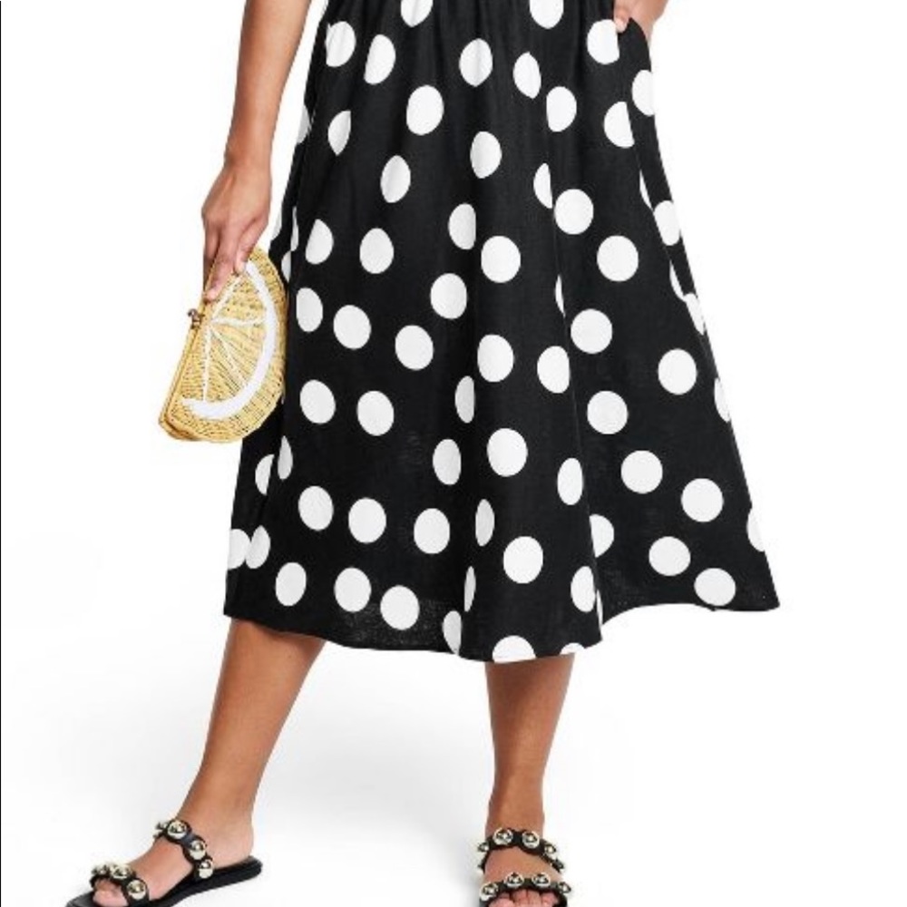 NWT Tabitha Brown For Target Polka Dot Midi Skirt